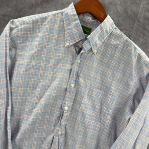Sid Mashburn Shirt Mens M Blue Check Cotton Long Sleeve Casual